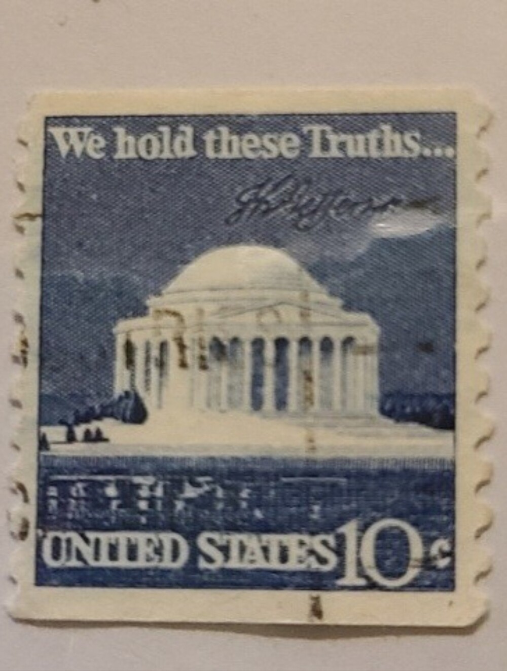 USPS 1973 10c Jefferson Memorial We Hold These Truths Stamp 10c Stamp